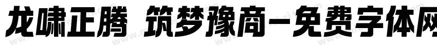 龙啸正腾 筑梦豫商字体转换